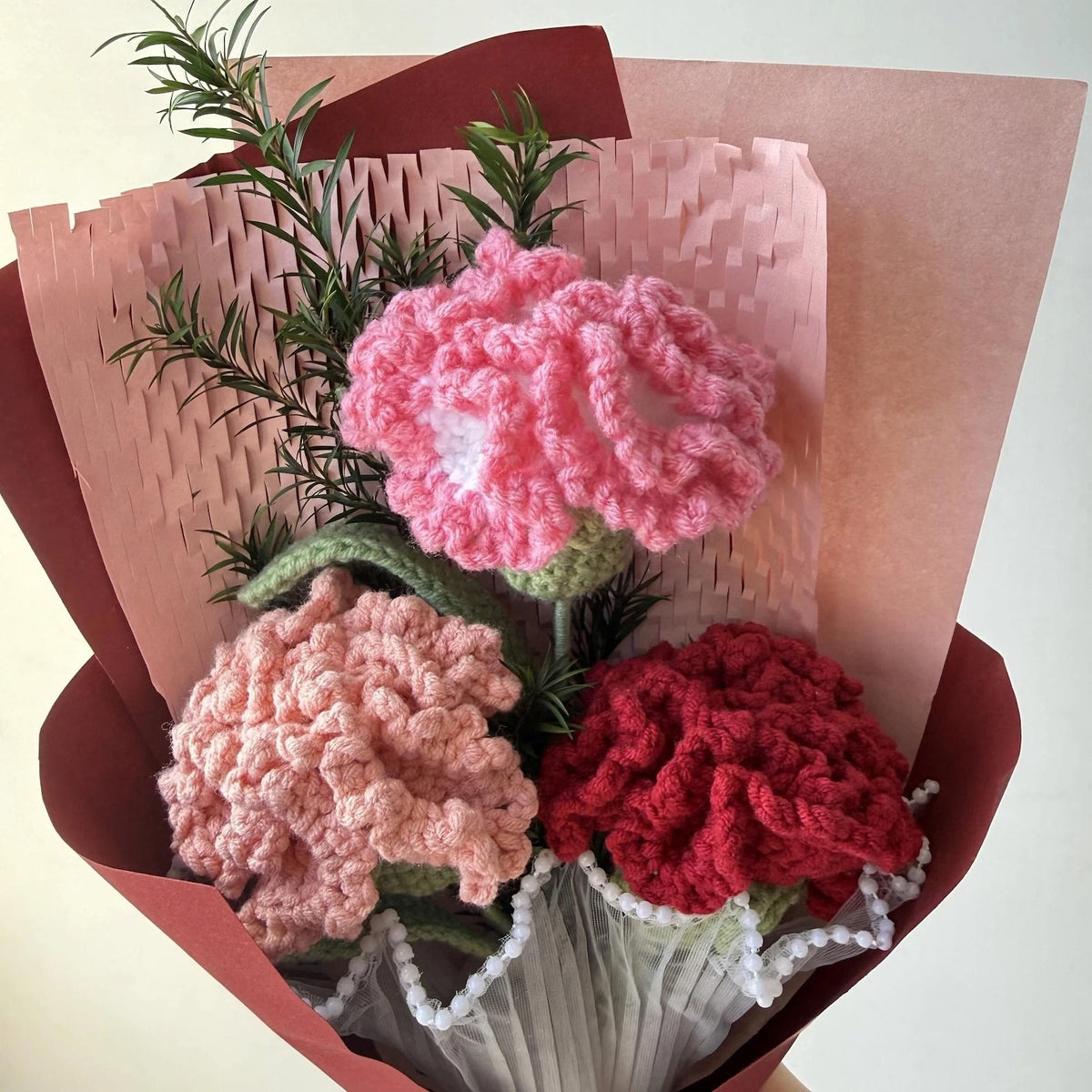Crochet Yarn Rose Bouquet – view 5