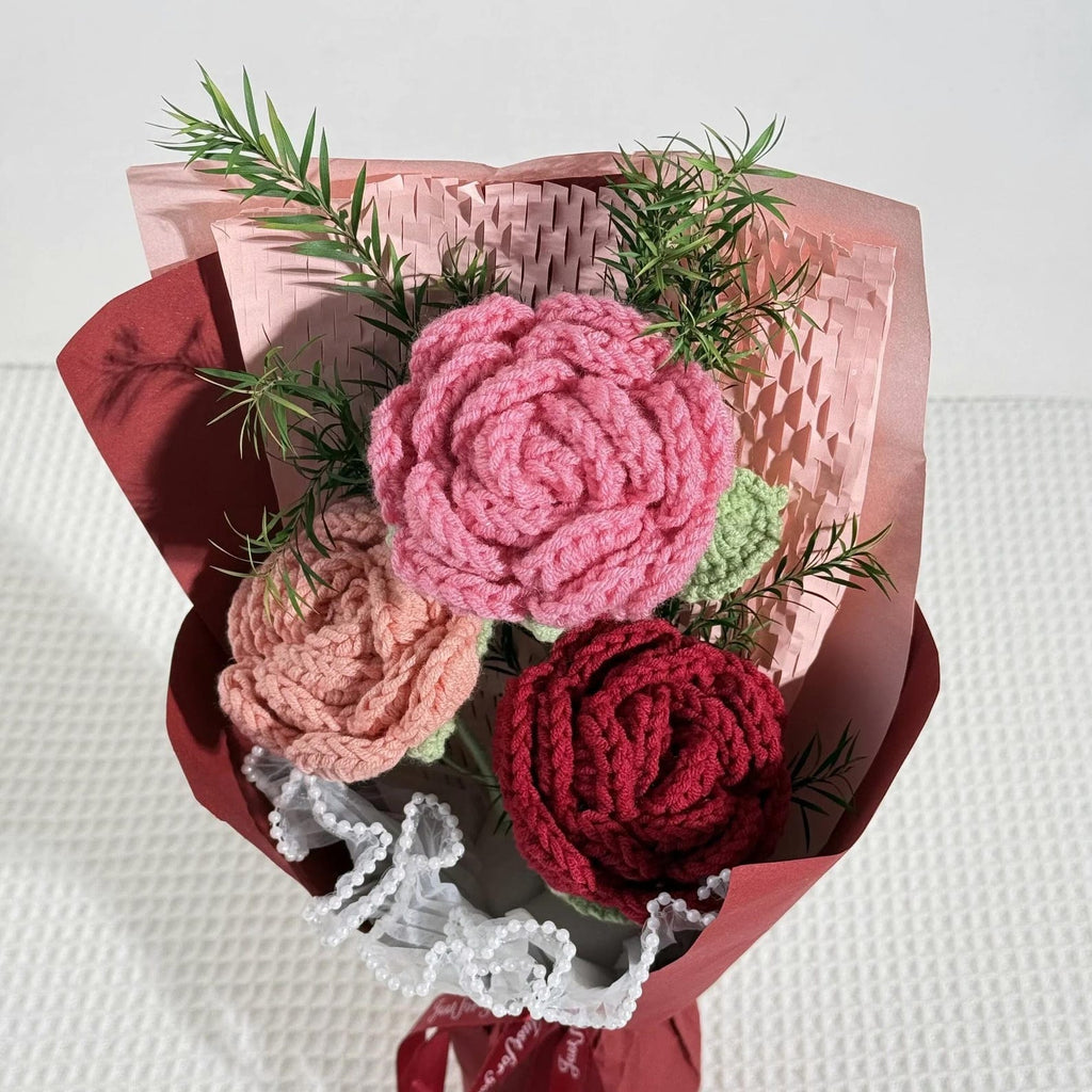 Crochet Yarn Rose Bouquet – view 7