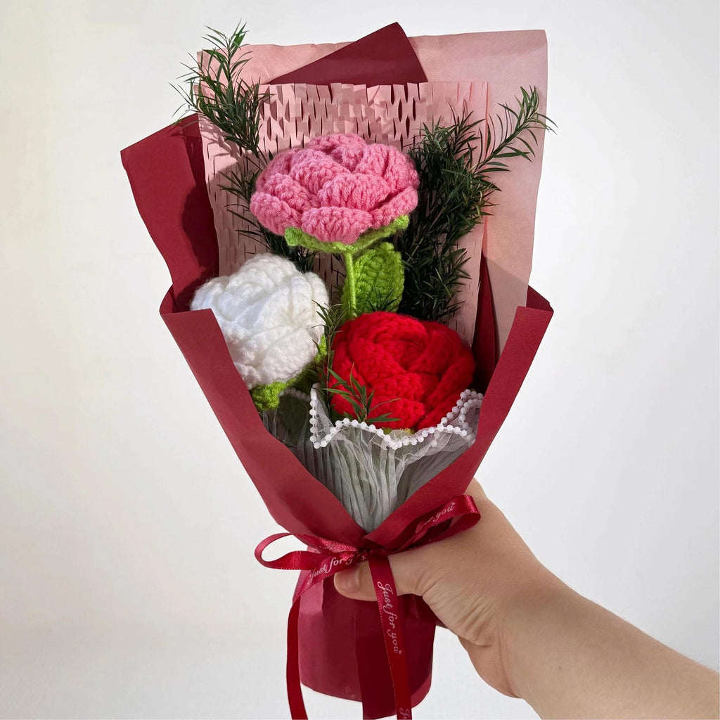 Crochet Yarn Rose Bouquet – view 10