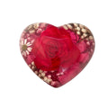 Real Red Rose Heart Paperweight