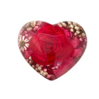 Real Red Rose Heart Paperweight