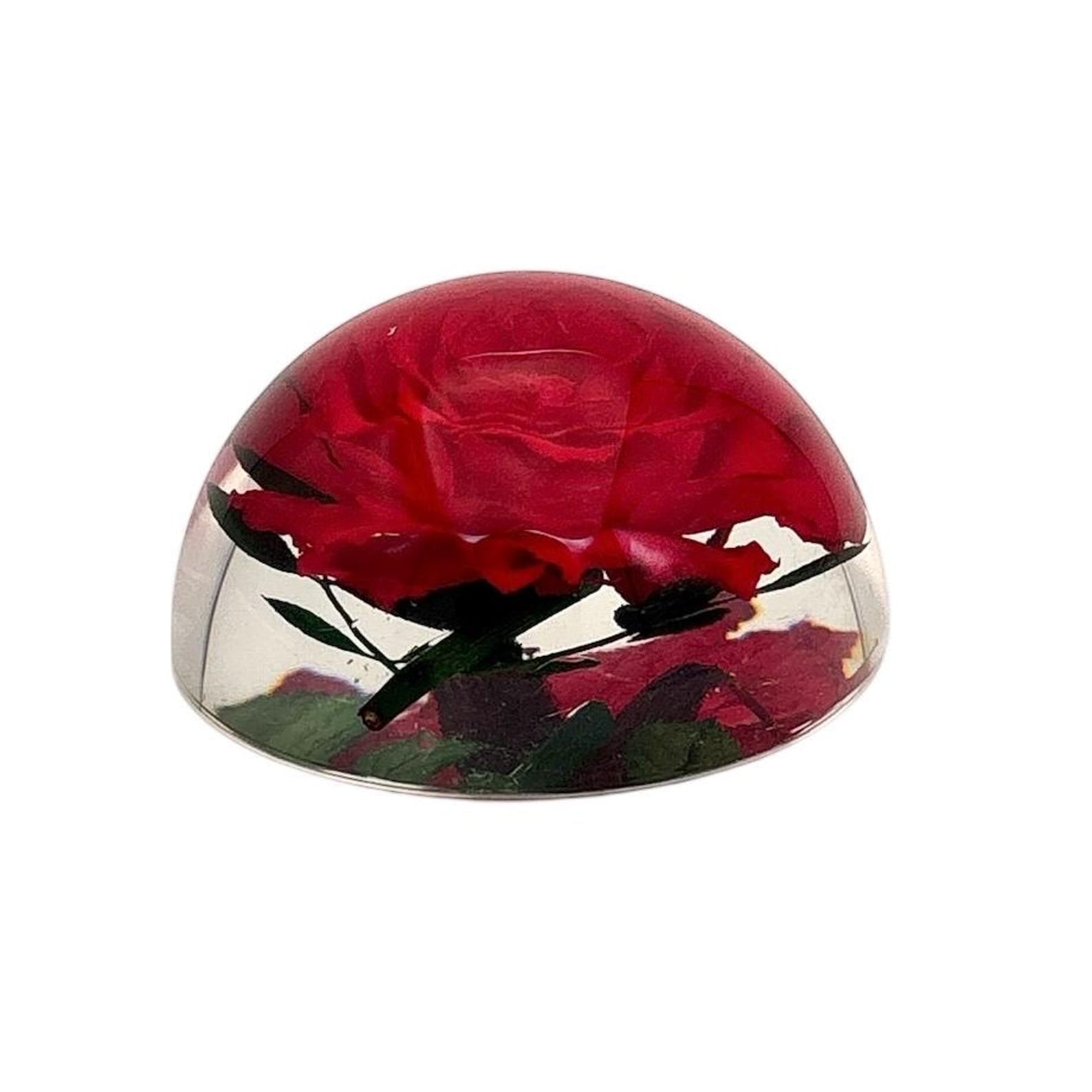 Real Rose Resin Paperweight – 2.5 × 1.3 in – view 3