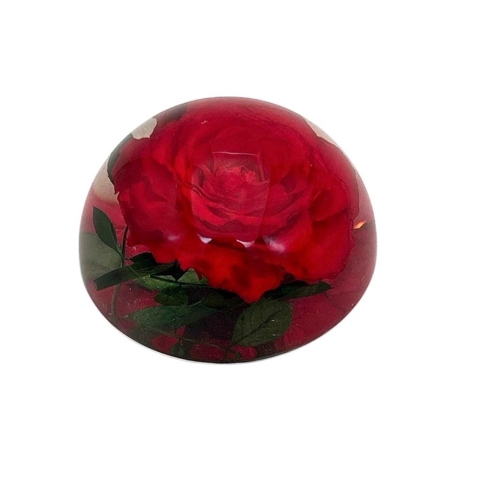 Real Rose Resin Paperweight – 2.5 × 1.3 in – view 5
