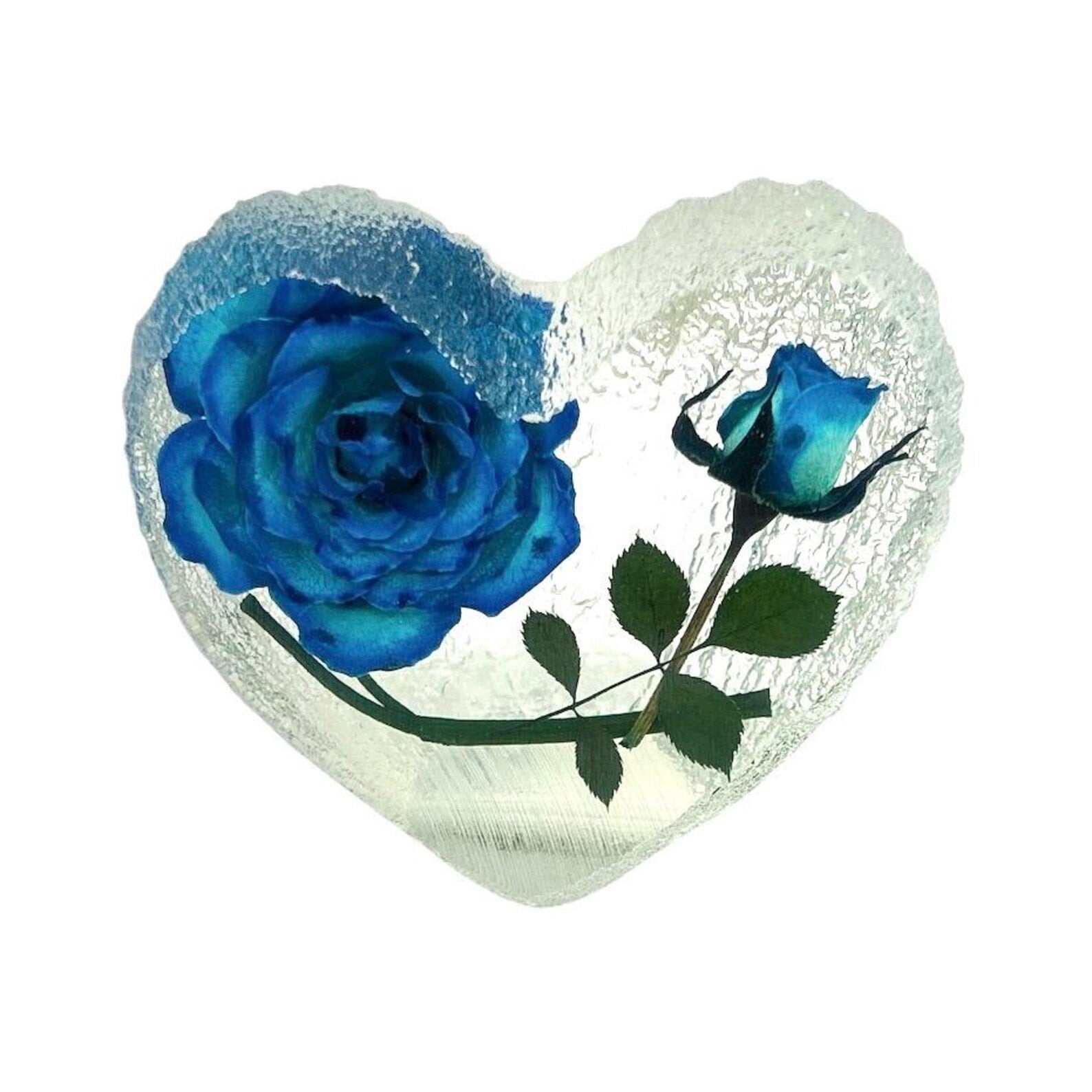 Blaue Rose in Harz – Schreibtischdekoration – Ansicht 5