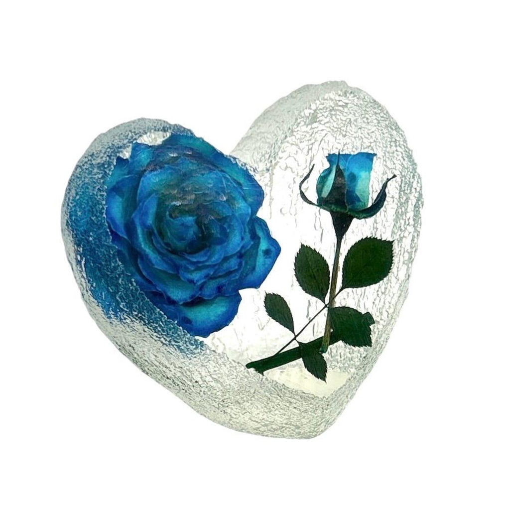 Blaue Rose in Harz – Schreibtischdekoration – Ansicht 6