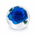 Blaue Rose in Harz – rundes Papiergewicht – Ansicht 4