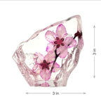 Real Peach Blossom Resin Display – 3 × 3 × 1 in – view 2