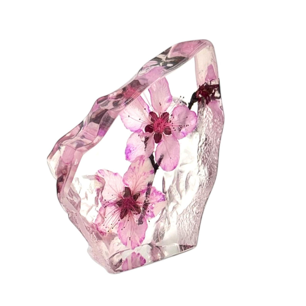 Real Peach Blossom Resin Display – 3 × 3 × 1 in – view 4