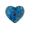 Real Blue Rose Heart Paperweight