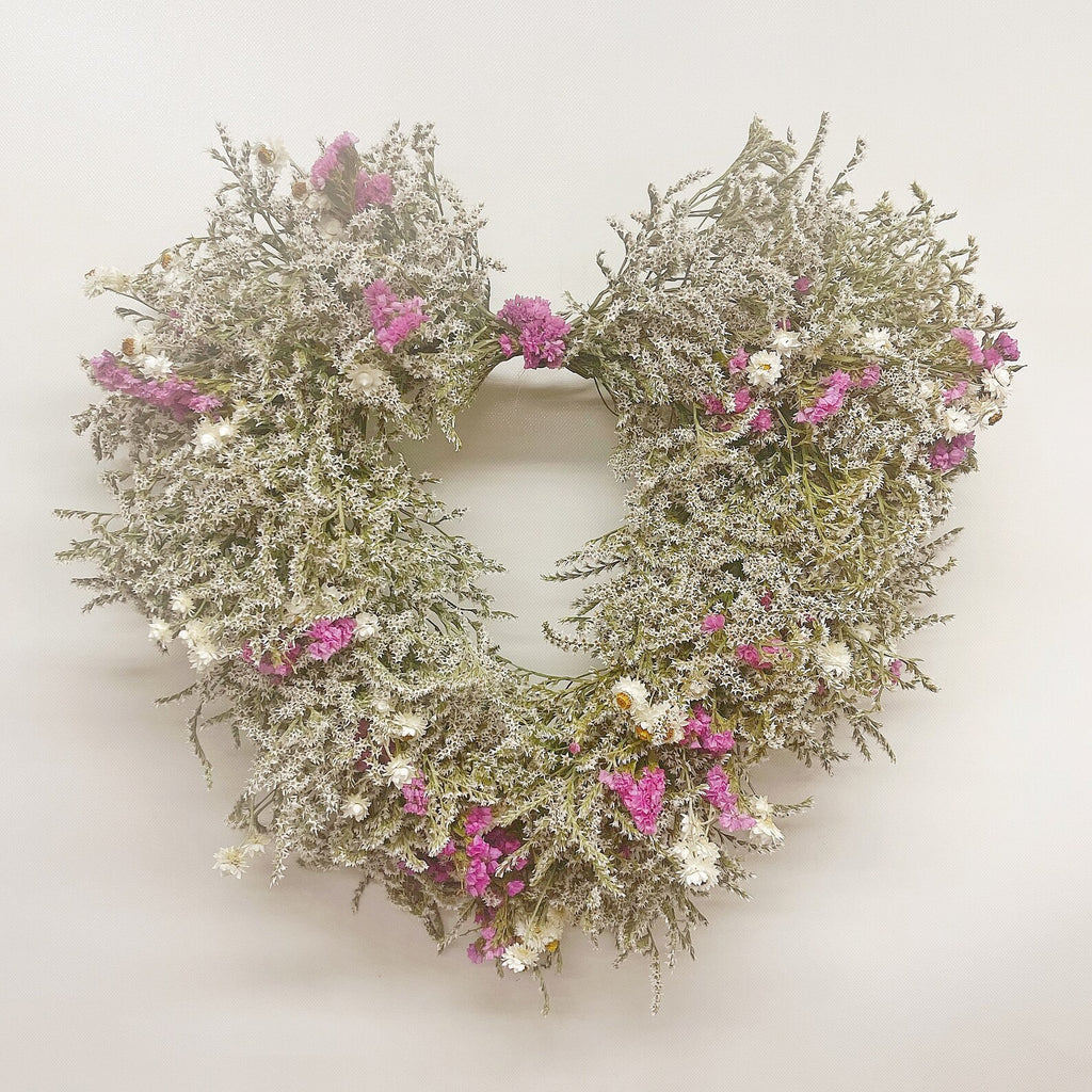 Dried Flower Heart Wreath “Loving Heart” – 20 in – view 2