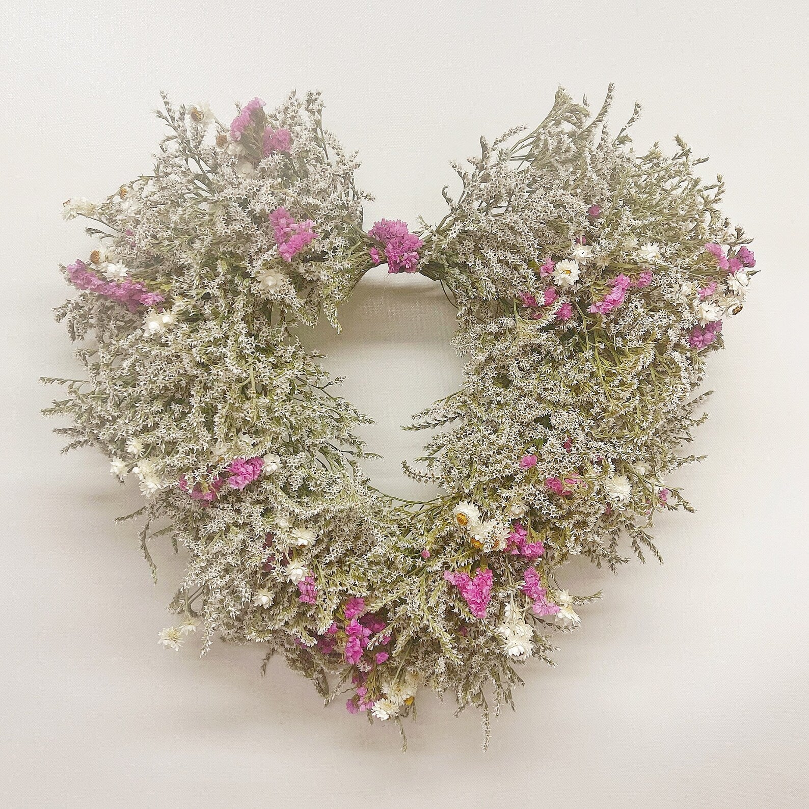 Dried Flower Heart Wreath “Loving Heart” – 20 in – view 2