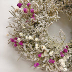 Dried Flower Heart Wreath “Purple Sweetie” – 19–20 in – view 2