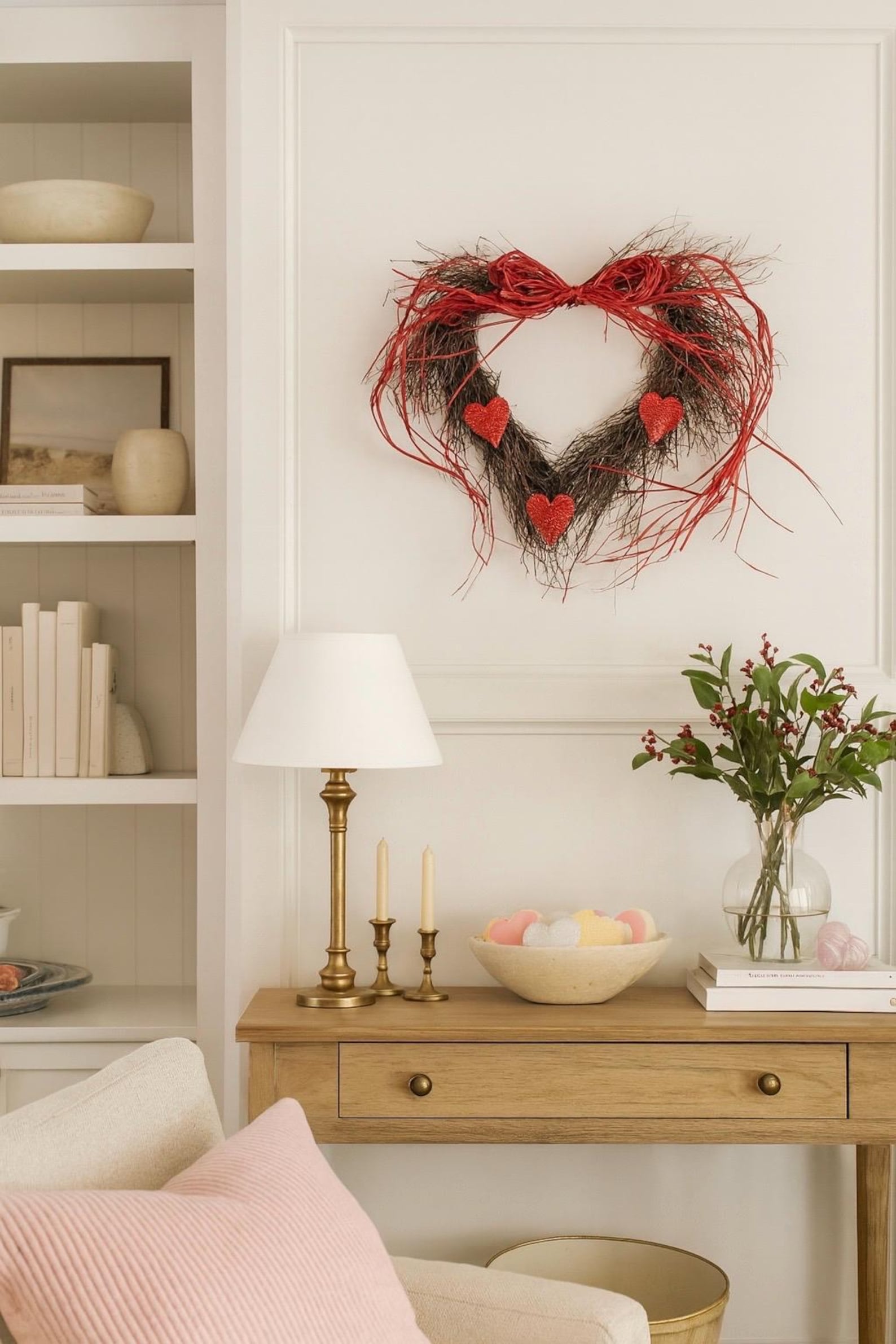 Twig Heart Wreath “Wild Heart” – 20 in – view 2