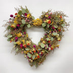 Dried Flower Heart Wreath “Blossom” – 20 in