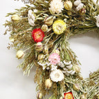 Dried Flower Heart Wreath “Cheerful Heart” – 20 in – view 2