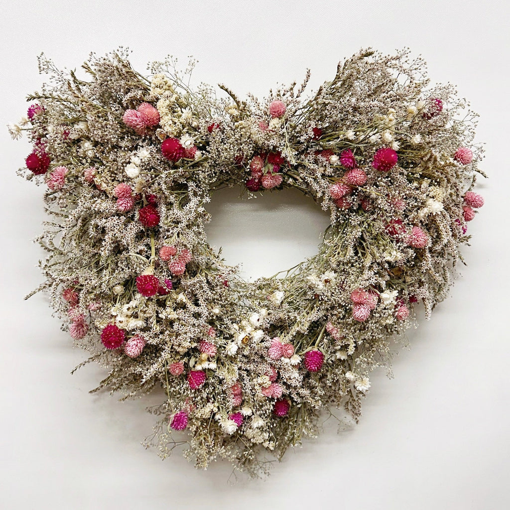 Dried Flower Heart Wreath “I Love You” – 19–20 in