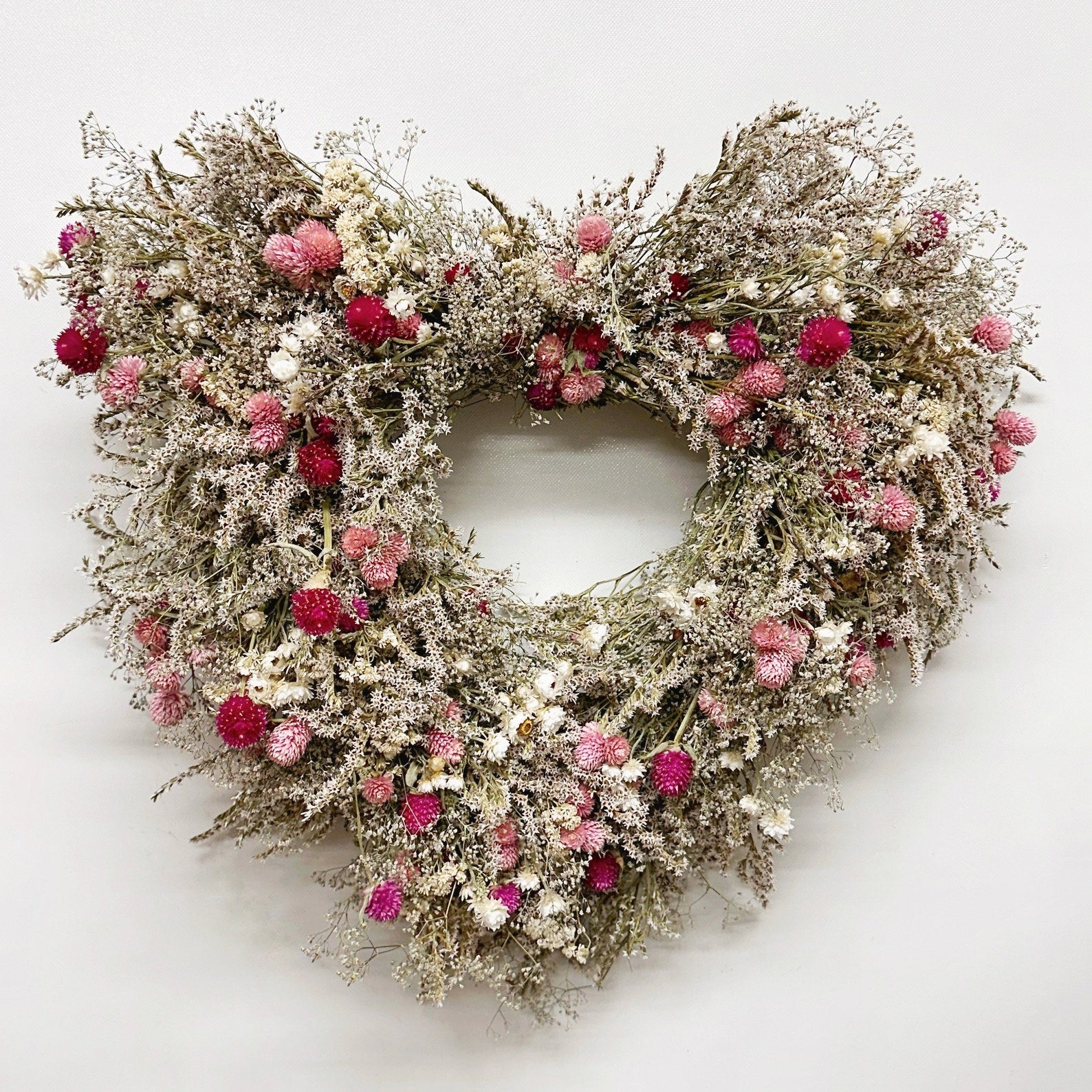 Dried Flower Heart Wreath “I Love You” – 19–20 in