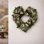Dried Flower Heart Wreath “Basil” – 20 in