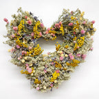 Dried Flower Heart Wreath “Embroidery” – 20 in