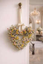Dried Flower Heart Wreath “Embroidery” – 20 in – view 2