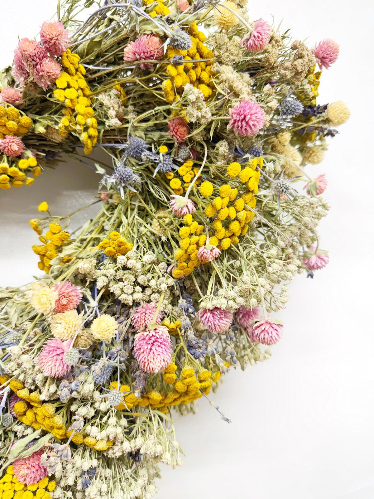 Dried Flower Heart Wreath “Embroidery” – 20 in – view 3