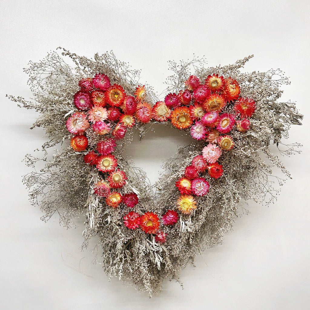 Dried Flower Heart Wreath “Babe” – 20 in