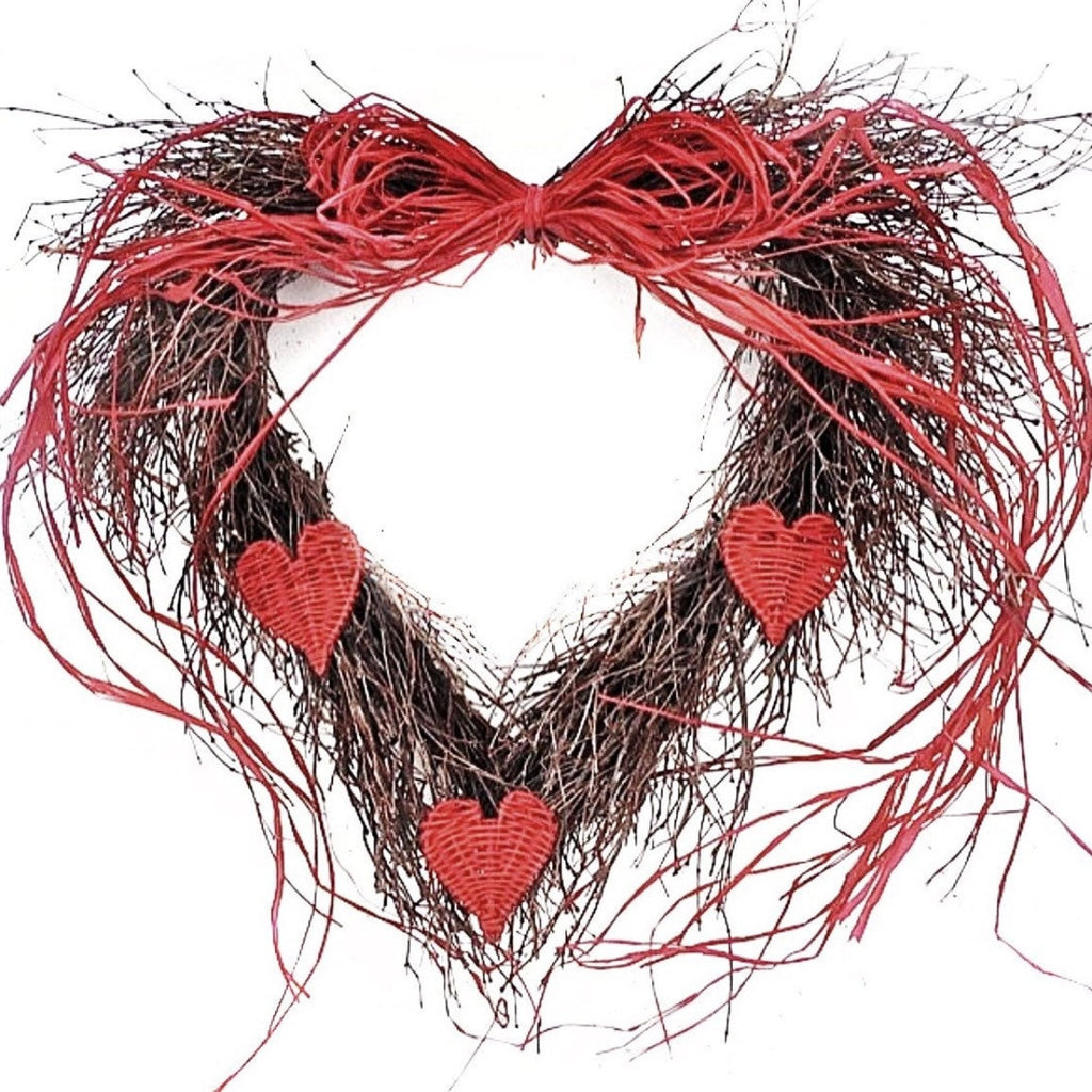 Twig Heart Wreath “Wild Heart” – 20 in – view 2