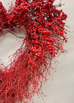 Dried Flower Heart Wreath “Red Berry” – 20 in – view 2
