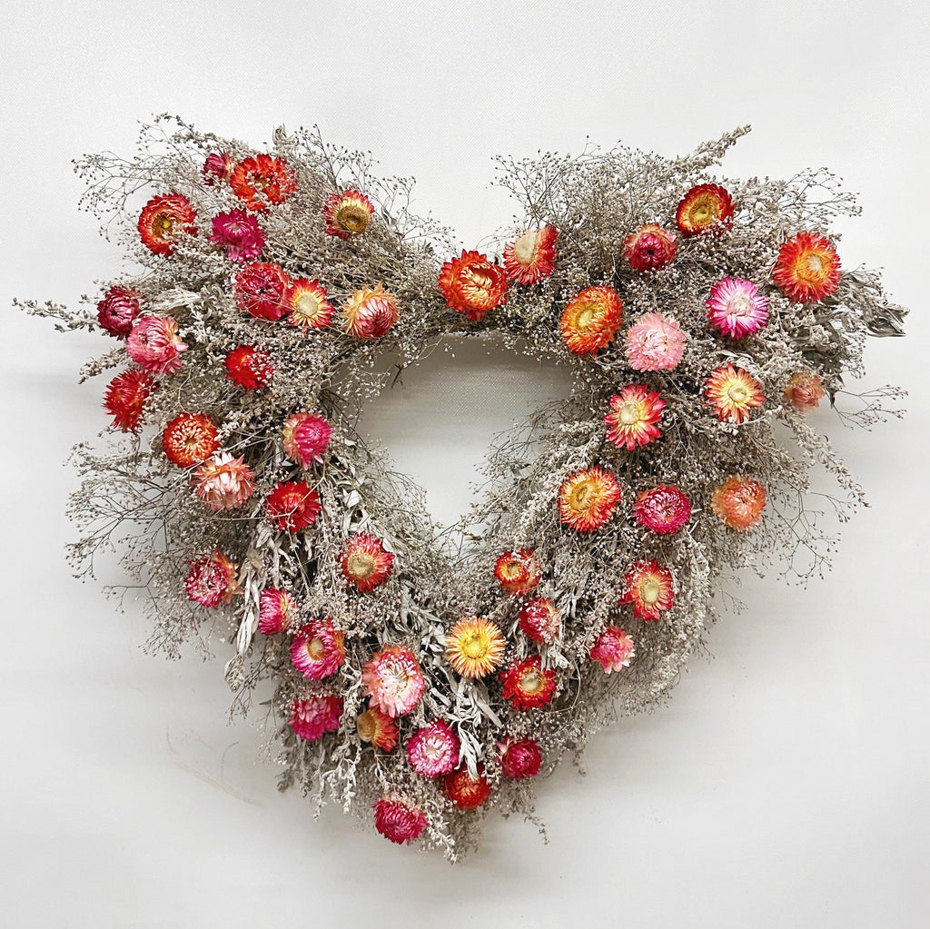 Dried Flower Heart Wreath “Romeo” – 20 in