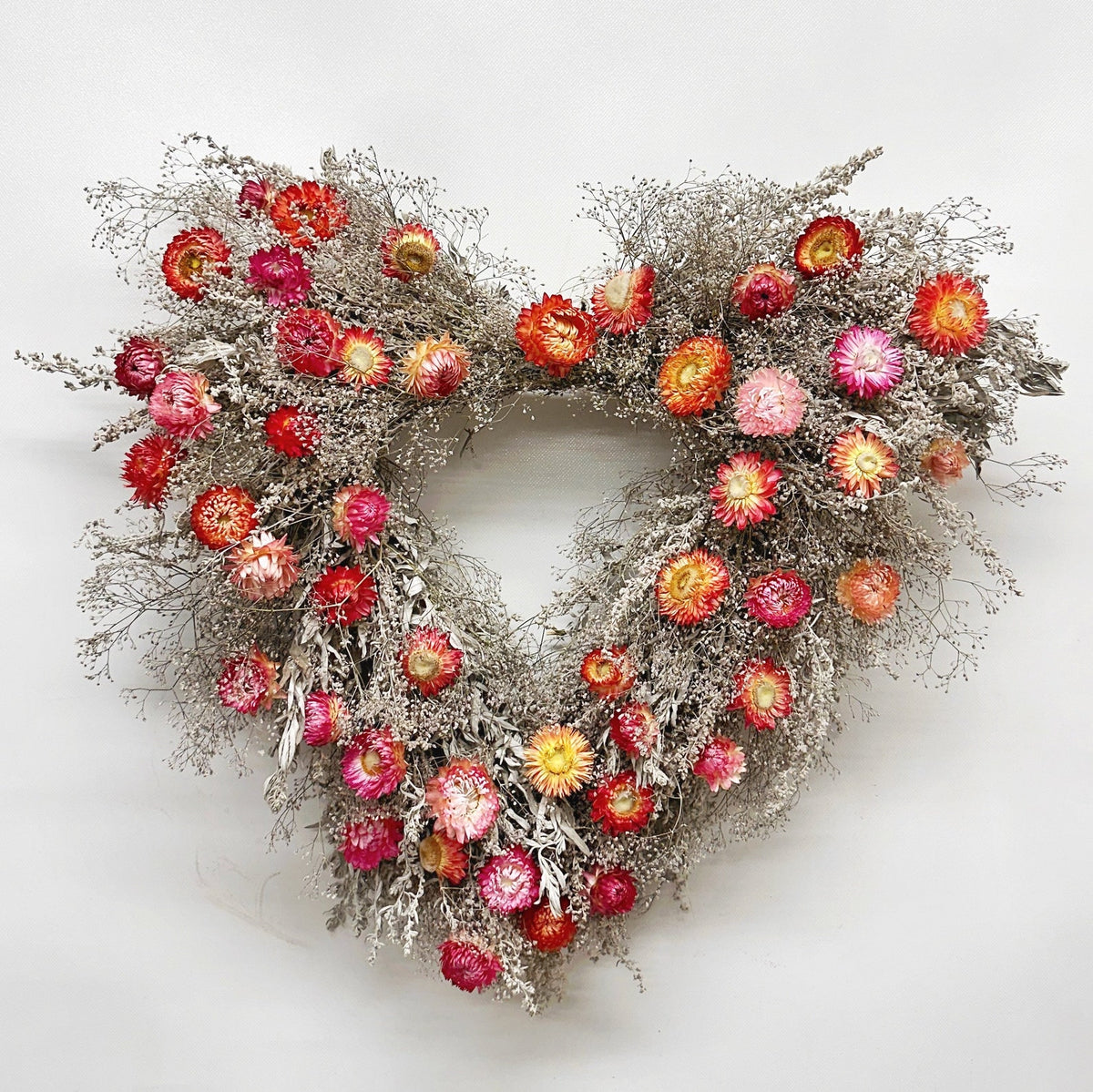 Dried Flower Heart Wreath “Romeo” – 20 in
