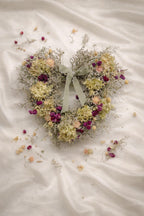 Dried Flower Heart Wreath “Plum & Hydrangea” – 20 in – view 2