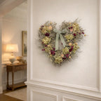 Dried Flower Heart Wreath “Plum & Hydrangea” – 20 in – view 5