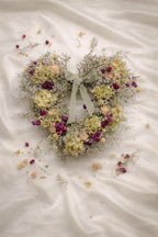Dried Flower Heart Wreath “Plum & Hydrangea” – 20 in – view 2