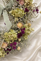 Dried Flower Heart Wreath “Plum & Hydrangea” – 20 in – view 4