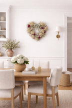 Dried Flower Heart Wreath “Plum & Hydrangea” – 20 in – view 6