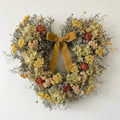 Dried Flower Heart Wreath “Autumn’s Heart” – 20 in