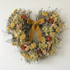 Dried Flower Heart Wreath “Autumn’s Heart” – 20 in